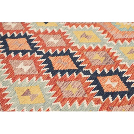 Tappeto Kilim Afghanistan marrone rosso 118x191