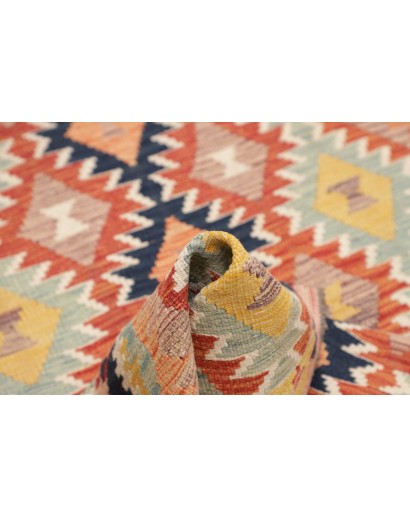 Tappeto Kilim Afghanistan marrone rosso 118x191