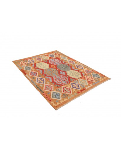 Tappeto Kilim Afghanistan marrone bianco 133x178