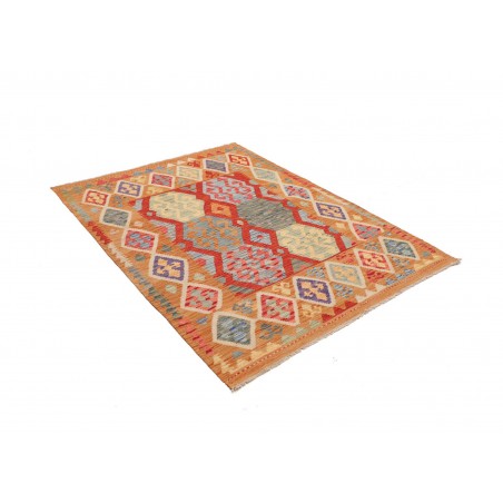 Tappeto Kilim Afghanistan marrone bianco 133x178
