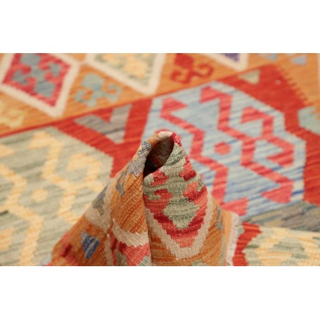 Tappeto Kilim Afghanistan marrone bianco 133x178