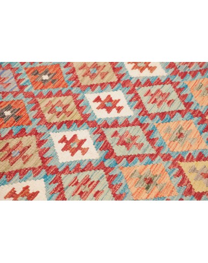 Tappeto Kilim Afghanistan marrone grigio 134x191