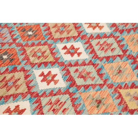 Tappeto Kilim Afghanistan marrone grigio 134x191