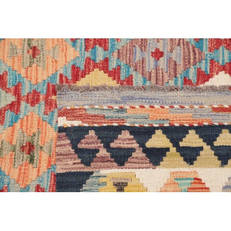 Tappeto Kilim Afghanistan marrone grigio 134x191