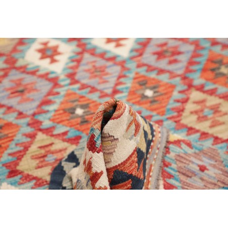Tappeto Kilim Afghanistan marrone grigio 134x191