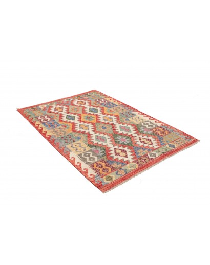 Tappeto Kilim Afghanistan marrone grigio 123x176