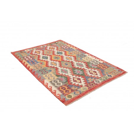 Tappeto Kilim Afghanistan marrone grigio 123x176