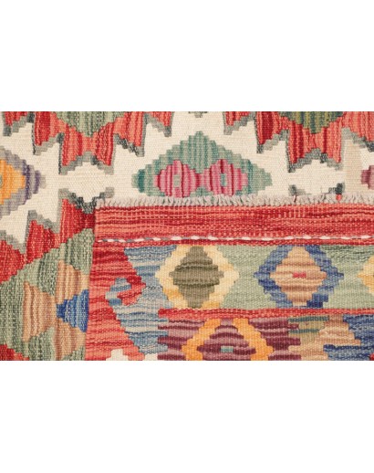 Tappeto Kilim Afghanistan marrone grigio 123x176