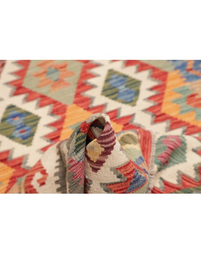 Tappeto Kilim Afghanistan marrone grigio 123x176