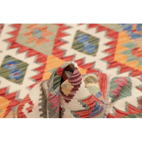 Tappeto Kilim Afghanistan marrone grigio 123x176