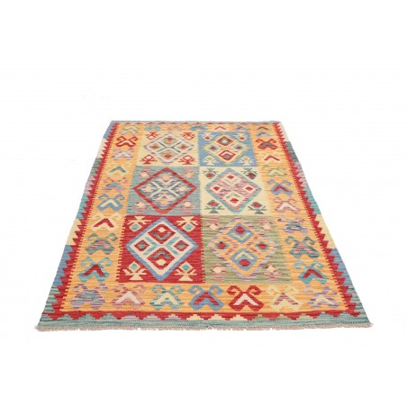 Tappeto Kilim Afghanistan marrone grigio 129x188