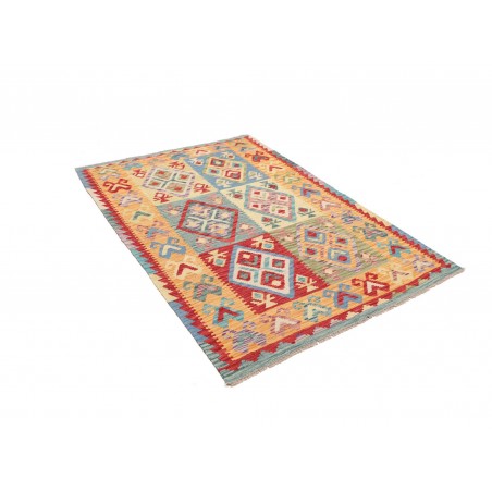 Tappeto Kilim Afghanistan marrone grigio 129x188