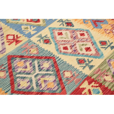 Tappeto Kilim Afghanistan marrone grigio 129x188