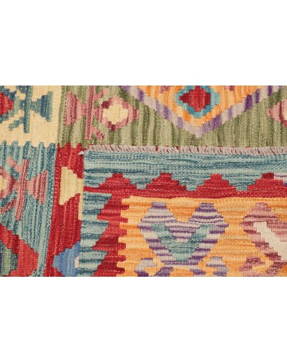 Tappeto Kilim Afghanistan marrone grigio 129x188