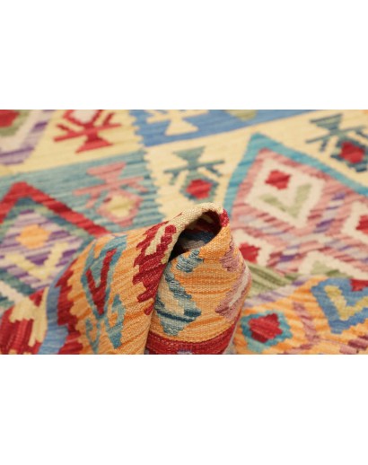 Tappeto Kilim Afghanistan marrone grigio 129x188