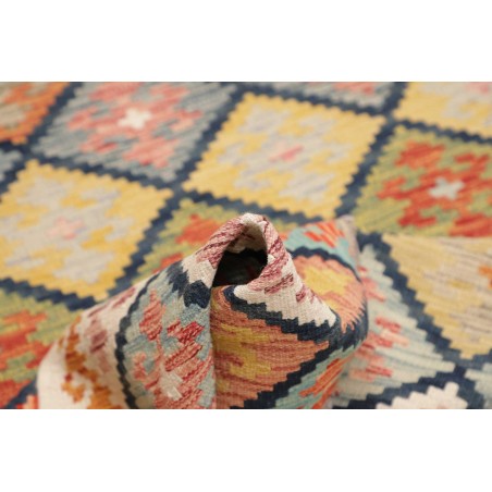 Tappeto Kilim Afghanistan marrone grigio 127x185