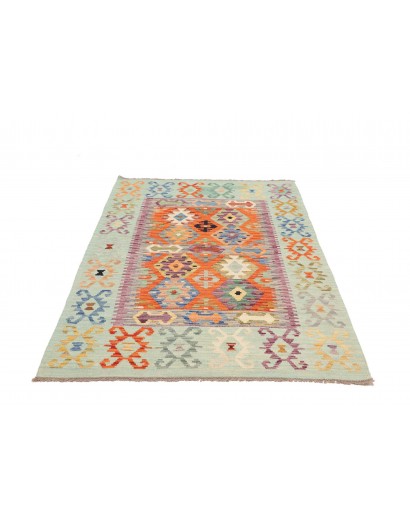 Tappeto Kilim Afghanistan beige arancione 119x166