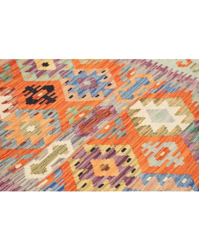 Tappeto Kilim Afghanistan beige arancione 119x166