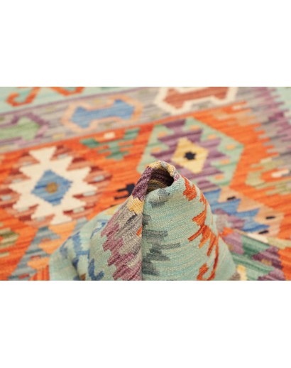 Tappeto Kilim Afghanistan beige arancione 119x166