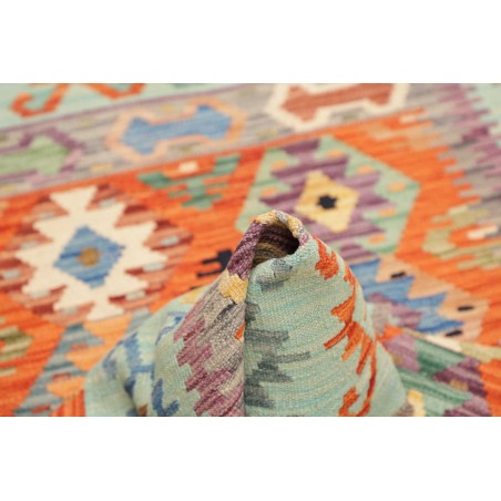 Tappeto Kilim Afghanistan beige arancione 119x166