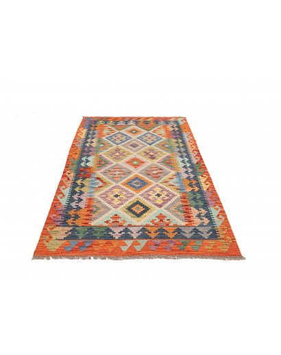Tappeto Kilim Afghanistan marrone azzurro 119x187