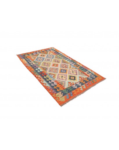 Tappeto Kilim Afghanistan marrone azzurro 119x187