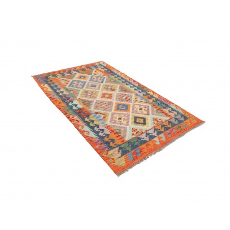 Tappeto Kilim Afghanistan marrone azzurro 119x187