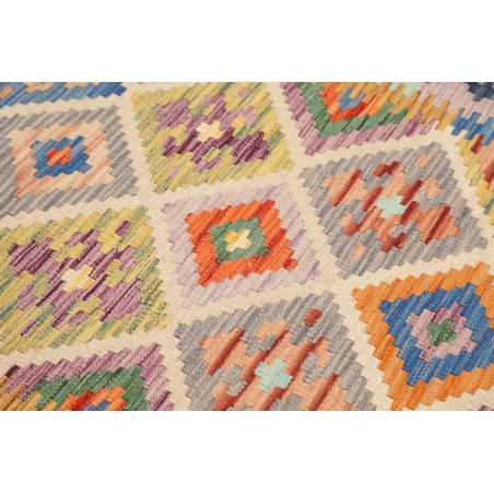 Tappeto Kilim Afghanistan marrone azzurro 119x187