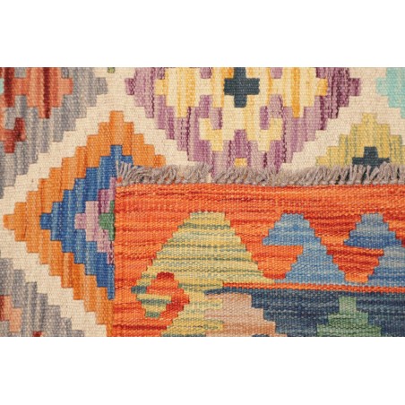 Tappeto Kilim Afghanistan marrone azzurro 119x187
