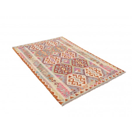 Tappeto Kilim Afghanistan beige azzurro 123x179