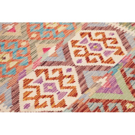 Tappeto Kilim Afghanistan beige azzurro 123x179