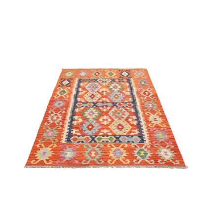 Tappeto Kilim Afghanistan arancione giallo 122x174