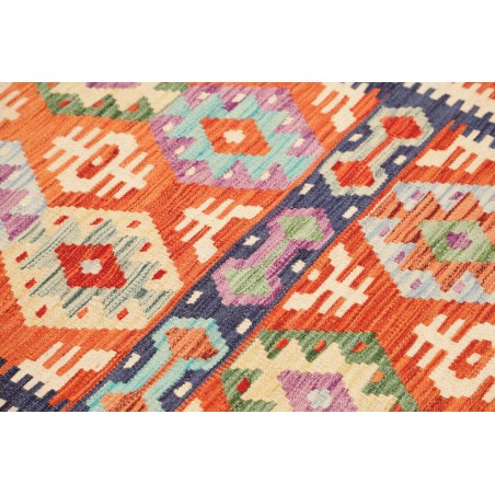 Tappeto Kilim Afghanistan arancione giallo 122x174
