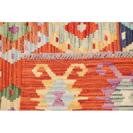 Tappeto Kilim Afghanistan arancione giallo 122x174