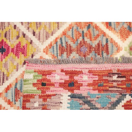 Tappeto Kilim Afghanistan marrone rosso 122x183