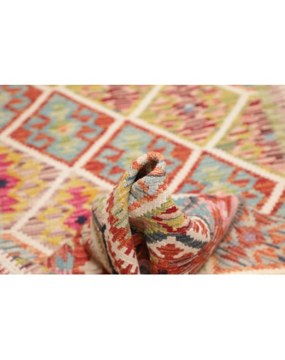 Tappeto Kilim Afghanistan marrone rosso 122x183