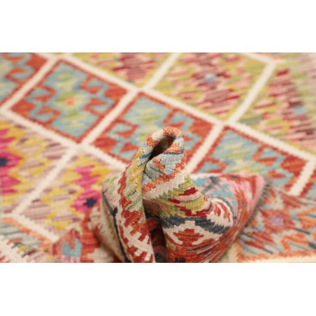 Tappeto Kilim Afghanistan marrone rosso 122x183