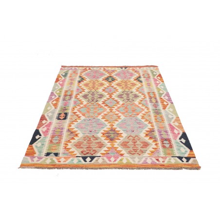 Tappeto Kilim Afghanistan marrone giallo 124x182