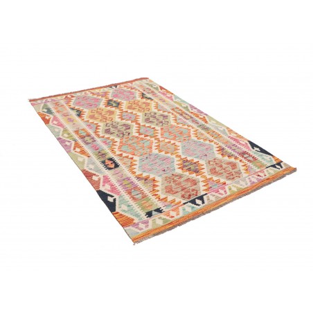 Tappeto Kilim Afghanistan marrone giallo 124x182
