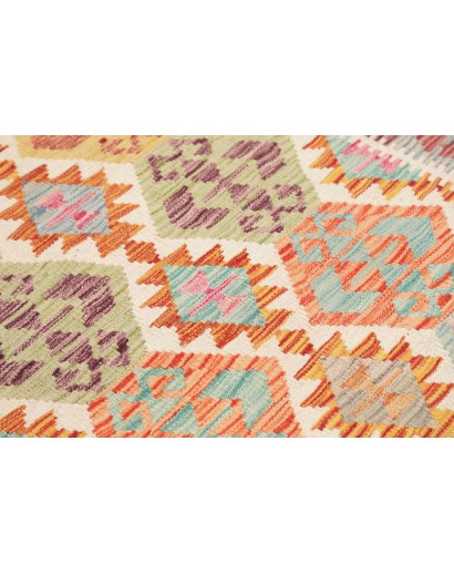 Tappeto Kilim Afghanistan marrone giallo 124x182