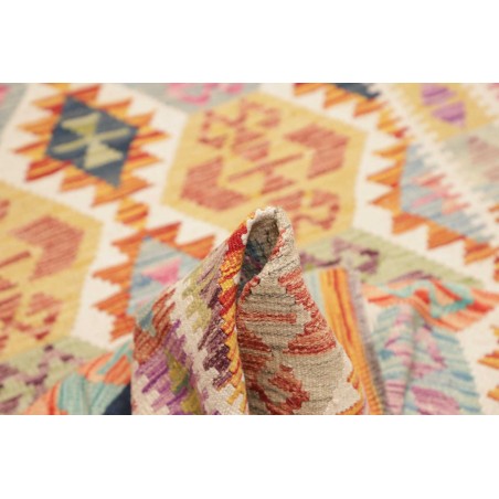 Tappeto Kilim Afghanistan marrone giallo 124x182