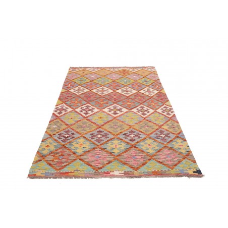 Tappeto Kilim Afghanistan marrone arancione 119x192
