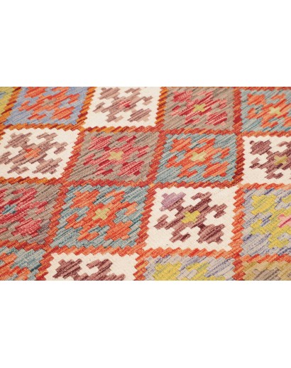 Tappeto Kilim Afghanistan marrone arancione 119x192