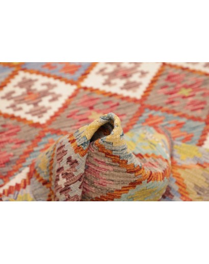 Tappeto Kilim Afghanistan marrone arancione 119x192