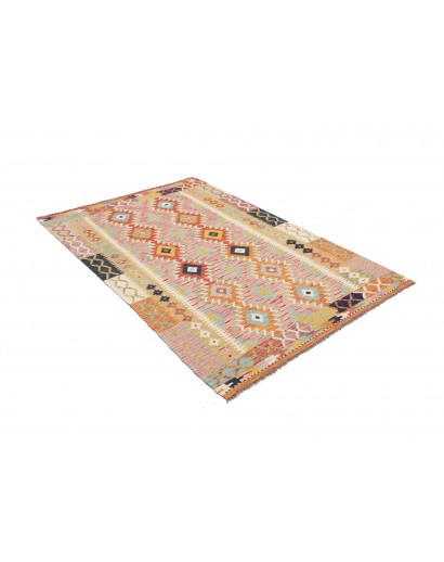 Tappeto Kilim Afghanistan marrone bianco 127x182