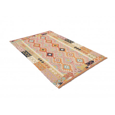 Tappeto Kilim Afghanistan marrone bianco 127x182