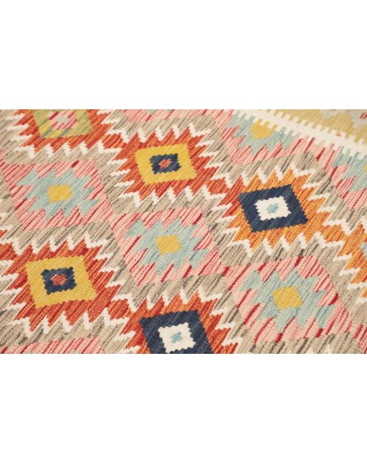 Tappeto Kilim Afghanistan marrone bianco 127x182