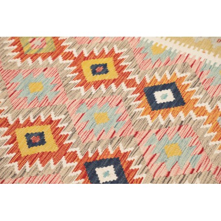 Tappeto Kilim Afghanistan marrone bianco 127x182