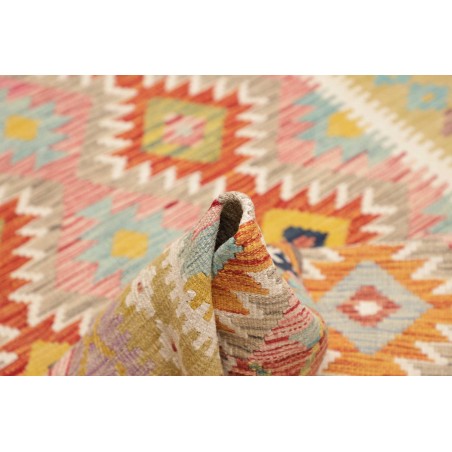 Tappeto Kilim Afghanistan marrone bianco 127x182