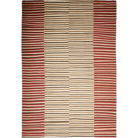 Tappeto Kilim Mazandaran Vintage Persia marrone giallo 263x382